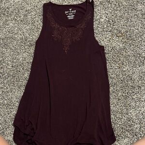 American Eagle Outfitters Dark Maroon Tank Top